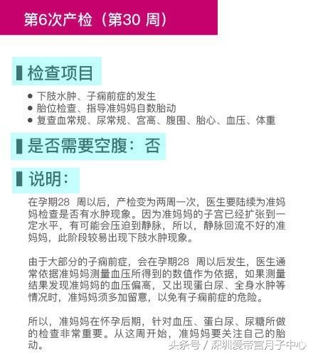 最新最全的孕期12次检查项目和产检时间表，女人一定要看