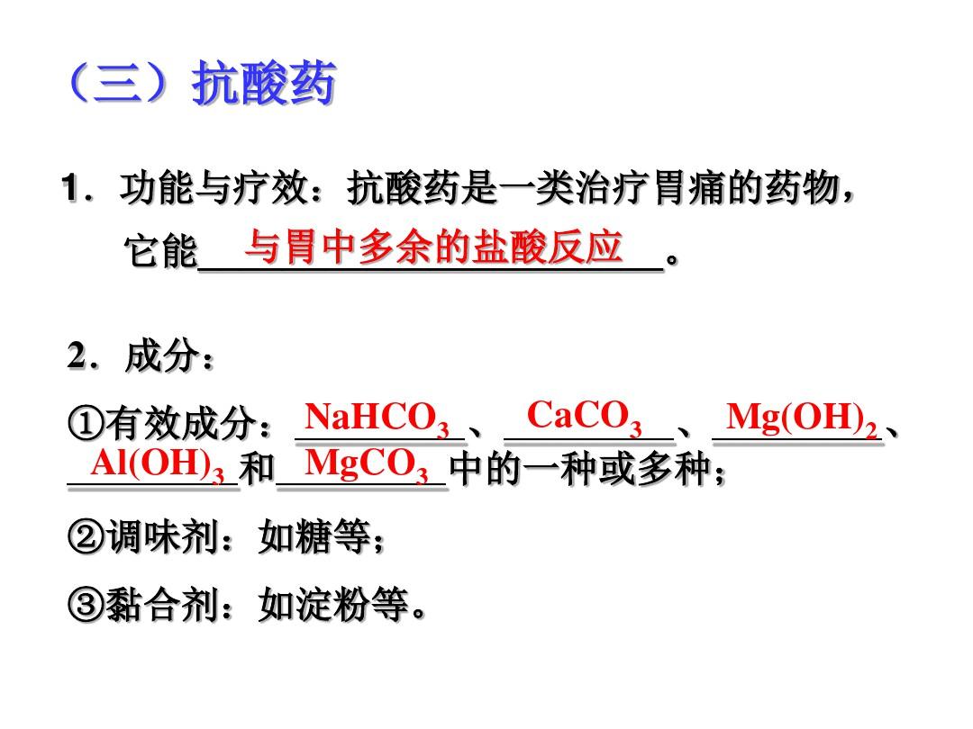 江苏省第三届中学化学优秀多媒体展示正确使用药物南京十三中 沈婷ppt课件