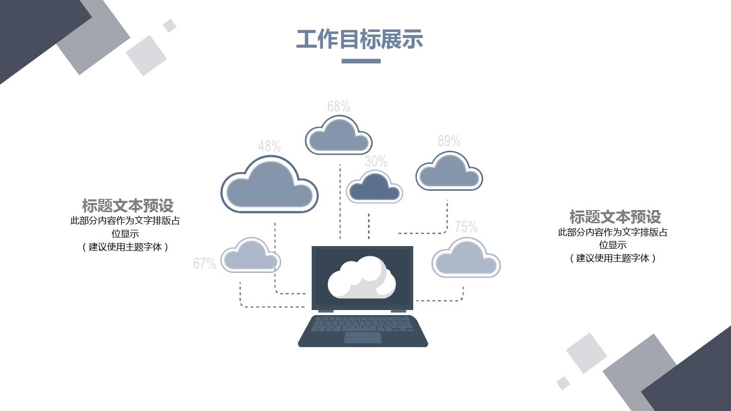 极简工作开展计划总结汇报PPT模版