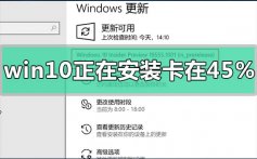 win10系统正在安装进度卡在45%的解决方法