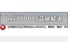 0xc000005蓝屏怎么解决_应用程序无法正常启动0xc000005教程