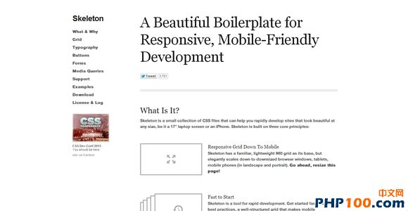 Skeleton - Responsive HTML5 Frameworks