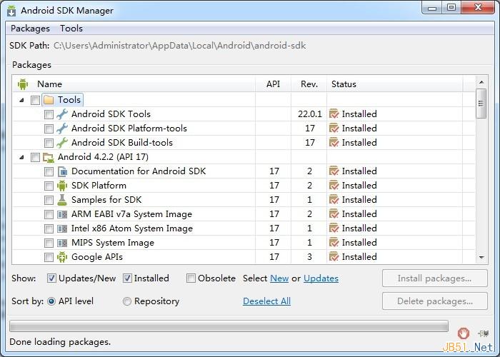 Android SDK Manager