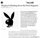 （《Playboy》）杂志宣布 花花公子纸质版停刊