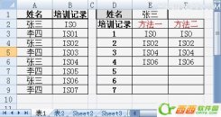 用公式查找Excel工作表中重复数据