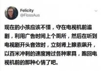 小时候追剧的样子